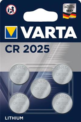 Varta lithium CR2025 batterijen - set van 5