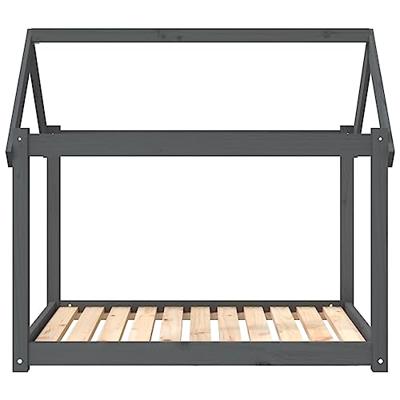 VidaXL Hondenbed 101x70x90 cm massief grenenhout grijs VidaXL Hondenbed 101x70x90 cm massief grenenhout grijs