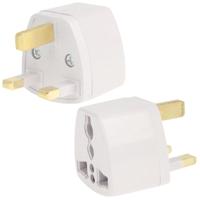 Steek Adapter Travel Power Adaptor met UK Socket Plug(White) - thumbnail