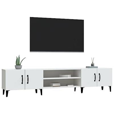 Tv-meubel 180x31,5x40 cm bewerkt hout wit
