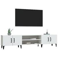 Tv-meubel 180x31,5x40 cm bewerkt hout wit - thumbnail