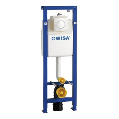 Wisa XS Inbouwreservoir - 118x38cm - frontbediening - met bedieningsplaat Glans Wit 8050452712