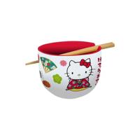 Sanrio Ramen Bowl with Chopsticks Hello Kitty Japan - thumbnail
