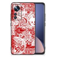 Telefoonhoesje Xiaomi 12 | 12X Angel Skull Rood - thumbnail