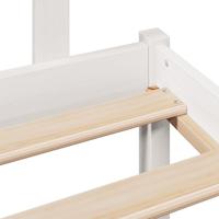 Bed met boekenkast zonder matras grenenhout wit 90x200 cm - thumbnail