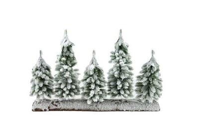 Tree Snow on Wooden Disc 25cm Santaville - Santaville