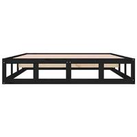 Bedframe massief hout zwart 180x200 cm 6FT Super King - thumbnail