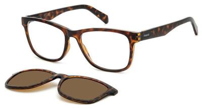 Leesbril Polaroid PLD0030 Met Zonneclip-Havanna -+2.50