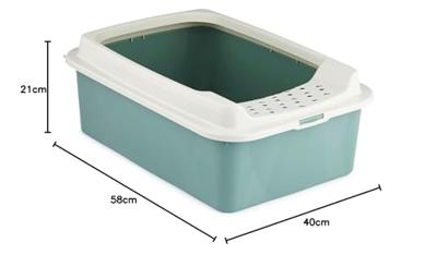 Kattenbak met randen - ROTHO MYPET - BONNIE - 57,2 x 39,3 x 20,9 cm - Groen