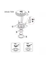 Steinhauer Zwarte inbouwspotRound - 7304ZW - thumbnail