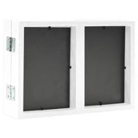 VidaXL Fotolijst drieluik 28x18 cm+2x(13x18 cm) wit - thumbnail