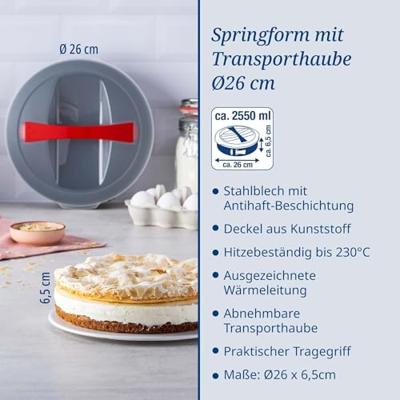 Springvorm Pan Dr. Oetker Zwart Staal Plastic Ø 26 cm ø 26 x 6,5 cm