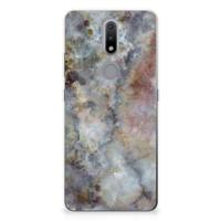 Nokia 2.4 | TPU | Siliconen hoesje | Marmer Grijs - thumbnail