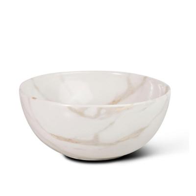 Waskom Globo T-Edge Rond 37x16 cm Zonder Overloop Arabescato Chiaro Globo