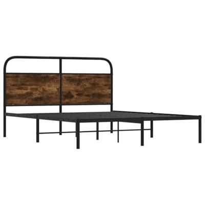 Bedframe zonder matras bewerkt hout gerookt eiken 140x200 cm