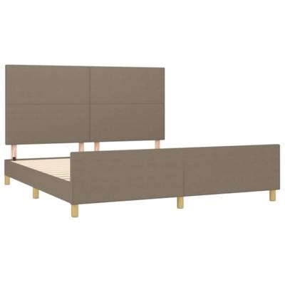 Bedframe zonder matras stof taupe 160x200 cm