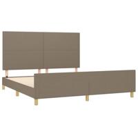 Bedframe zonder matras stof taupe 160x200 cm - thumbnail