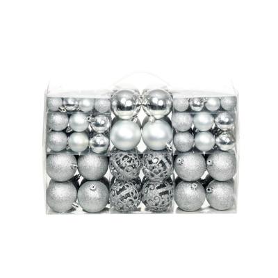 VidaXL 100-delige kerstballenset 3/4/6 cm zilverkleurig