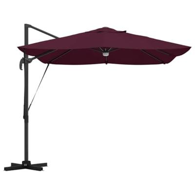 VidaXL Parasol bordeaux rood 351 x 250 x 253 cm polyester en aluminium