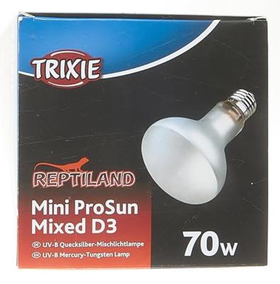 TRIXIE REPTILAND MINI PROSUN MIXED D3 UV-B LAMP ZELFSTARTEND 70 WATT 8X8X10,8 CM