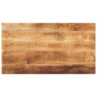 Tafelblad rechthoekig 100x70x2,5 cm massief ruw mangohout