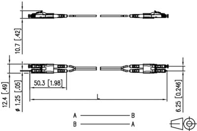 Metz Connect 151S1JOJO20E Glasvezel Optische vezel Aansluitkabel 2.00 m Violet [2x LC-stekker - 2x LC-stekker] 50/125 µ Multimode OM4