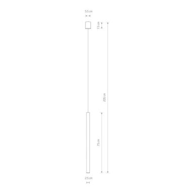Lyora Smalle hanglampLaser 750 Roodkoper - 10448