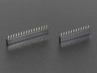 Adafruit Kit Headers Femelles Courts Low Profile pour carte Feather - thumbnail