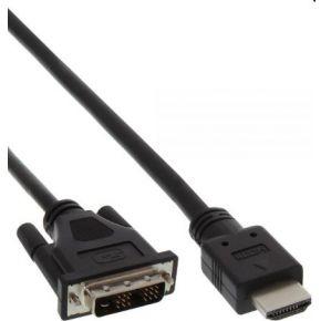 InLine 0.5m HDMI A - DVI 18+1 0,5 m Zwart InLine 0.5m HDMI A - DVI 18+1 0,5 m Zwart