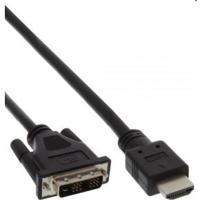 InLine 0.5m HDMI A - DVI 18+1 0,5 m Zwart - thumbnail