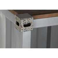 Planken Home ESPRIT Grijs Hemelsblauw Metaal Hout MDF 87 x 44 x 168,5 cm - thumbnail