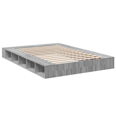Bedframe bewerkt hout grijs sonoma eikenkleurig 160x200 cm