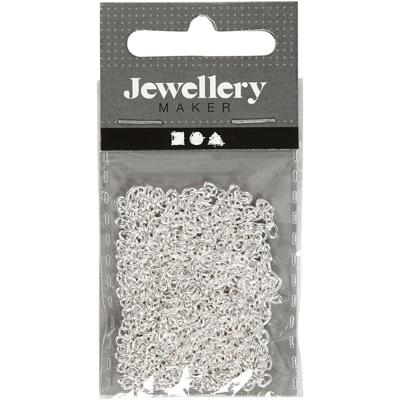 Creativ Company Jasseron, b: 2 mm, verzilverd, 2 m/ 1 stuk