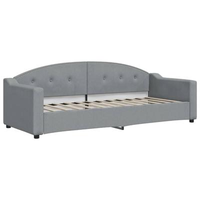 Slaapbank met matras 90x190 cm stof lichtgrijs