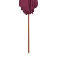 VidaXL Parasol met houten paal 270 cm bordeauxrood - thumbnail