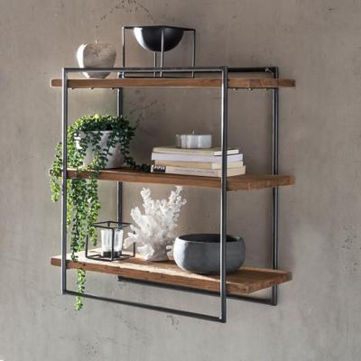 Artistiq Wandrek 'Terence' Teakhout en metaal, 60 x 60cm Artistiq Wandrek 'Terence' Teakhout en metaal, 60 x 60cm