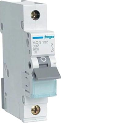 Hager MCN132 Zekeringautomaat 1-polig 32 A 400 V Hager MCN132 Zekeringautomaat 1-polig 32 A 400 V