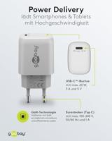 Goobay USB-C snellader | 20W | wit | Power Delivery - 9550190 - thumbnail