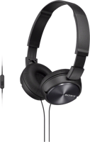 Sony MDR-ZX310AP On Ear koptelefoon Kabel Zwart Headset, Vouwbaar Mobiele telefoon - thumbnail