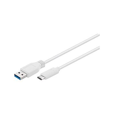 USB 3.2 GEN 1 (USB3.0) Aansluitkabel - USB-C naar USB-A - 5Gbit/s - USB adapter - OTG kabel - 1m - Wit