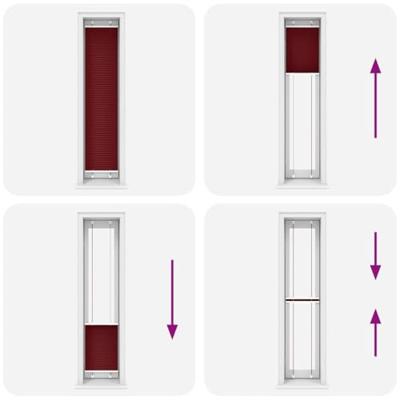 Pliss rolgordijn 40x200 cm stofbreedte 39,4 cm bordeauxrood