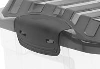 Rotho Roller Opbergbox met Deksel en Wielen 57L Antraciet/Transparant - thumbnail