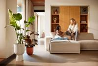 Bloempot - Elho - Vibes Fold Coupe - Wit - L 30 x B 29,5 x H 45 cm - Binnen - 100% gerecycled - thumbnail