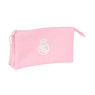 Pennenetui met 3 vakken Real Madrid C.F. Roze 22 x 12 x 3 cm