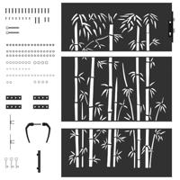 Tuinpoort met slot Zwart 105 x 150 cm Poedergecoat staal - thumbnail