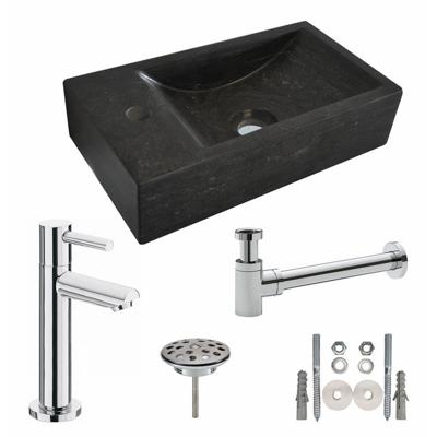 Fonteinset Natura Rechthoek Links 40x22x10cm Hardsteen Antraciet Chroom Toiletkraan Sifon Plug Bevestigingsset Fonteinset Natura Rechthoek Links 40x22x10cm Hardsteen Antraciet Chroom Toiletkraan Sifon Plug Bevestigingsset