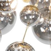 QAZQA Design plafondlamp messing met smoke glas 4-lichts - Explode - thumbnail