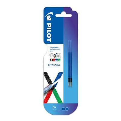 Pilot vullingen voor Frixion Ball 4-kleurenroller, fijn, blauw, pak van 2 stuks