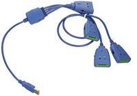 SIIG 4-poorts industriële USB naar RS-422/485 seriële adapterkabel met 3KV isolatiebeveiliging (ID-SC0D11-S1) - thumbnail