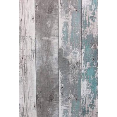 Noordwand behang topchic wooden planks donkergrijs en blauw